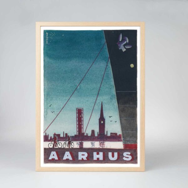kæmpe replika Borger Plakat: Havnen i Aarhus - Antoni Legacy