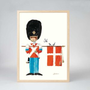 Royal Guard with The Danish Flag Sketch\nAvailable in 2 versions