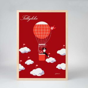 The Balloon Pilot with The Danish Flag (Tillykke)