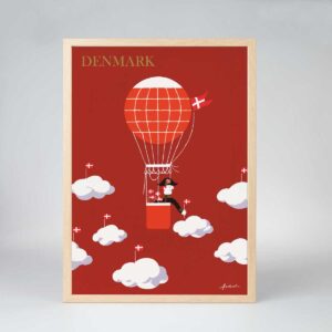 The Balloon Pilot with The Danish Flag\nAvailable in 3 versions
