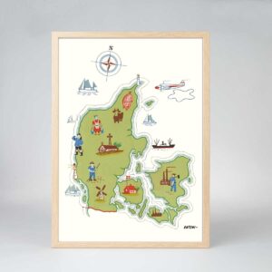 The Map of Denmark\nAvailable in 2 versions