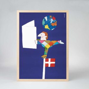 Harlequin & The Danish Flag\nAvailable in 2 versions